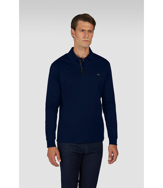Paul & Shark Paul & Shark, Polo Shirt, Lange Mouw, Aqua Touch Katoen, Donkerblauw