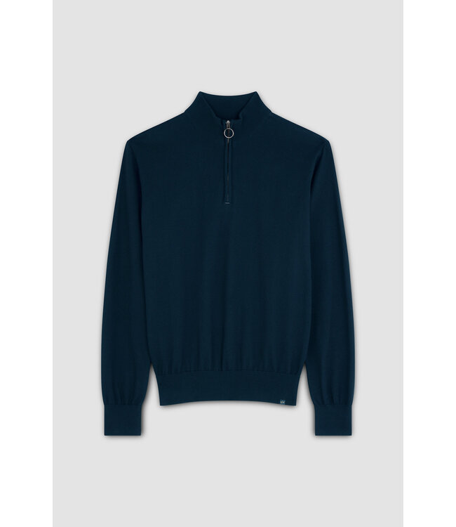 Paul & Shark Trui, Half-Zip, Katoen, Donkerblauw