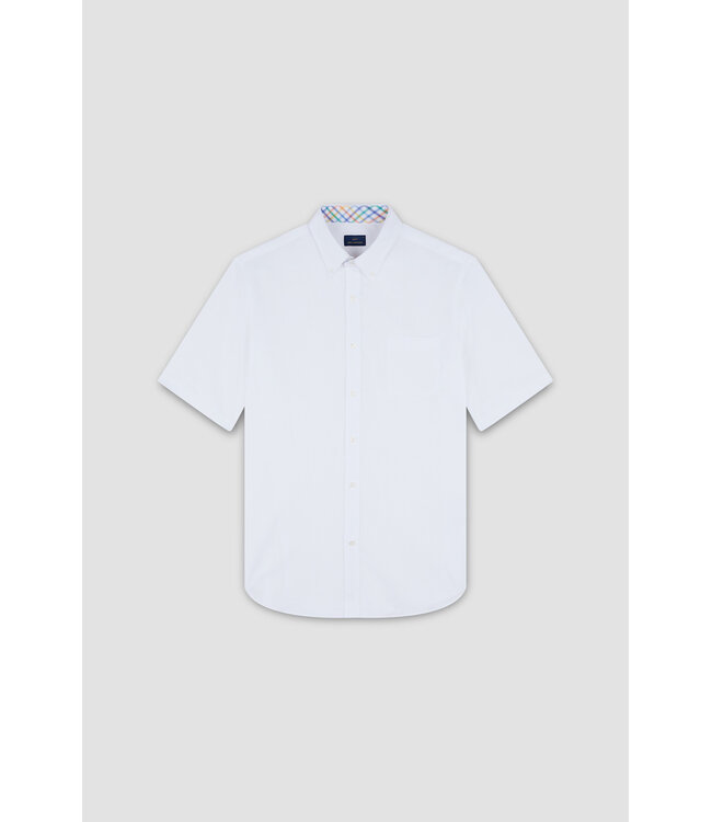 Paul & Shark Overhemd, Korte Mouw, Wit, Contrast Kraag