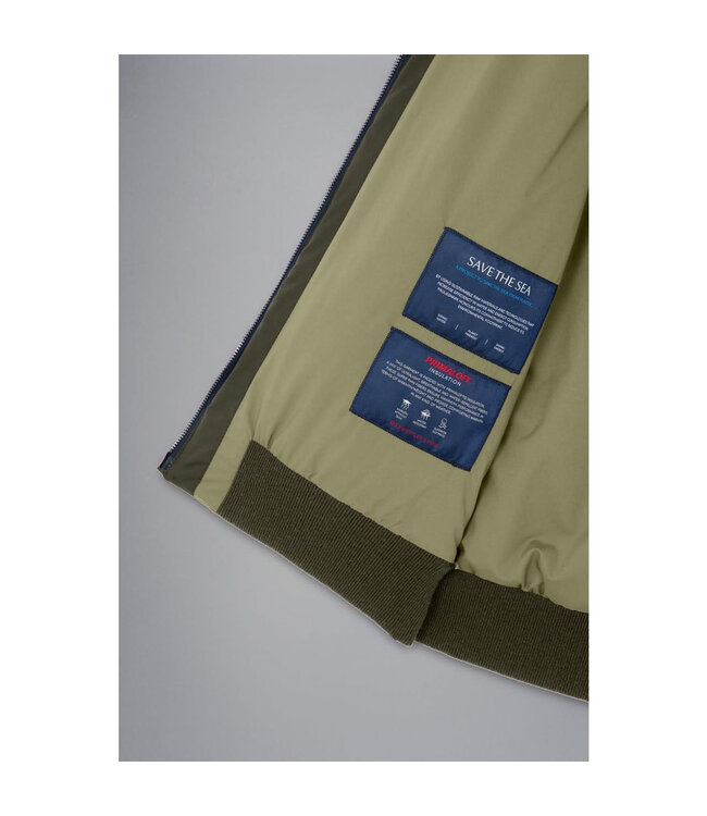 Paul & Shark Vest met Rits, Wol, Typhoon Platinum, Groen met Beige Accenten