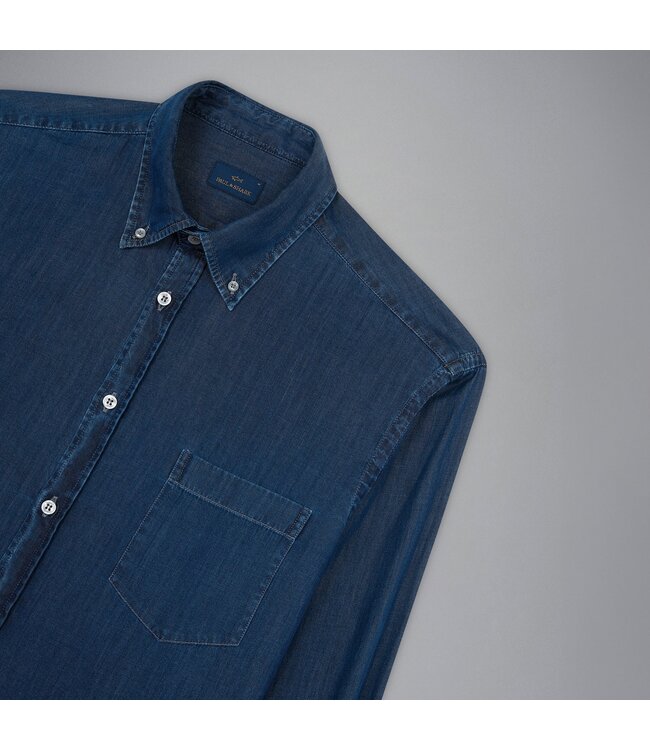 Paul & Shark Overhemd, Shirt, X-soft, Denim, Blauw