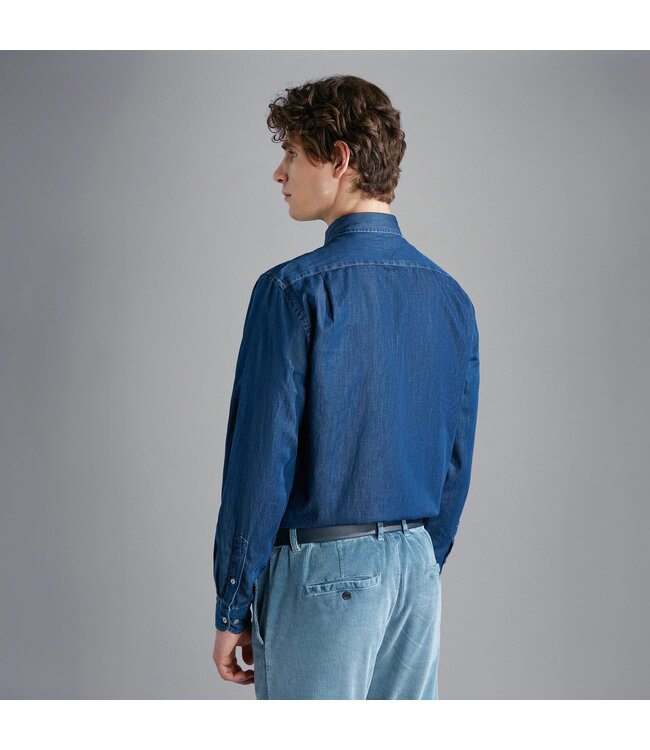 Paul & Shark Overhemd, Shirt, X-soft, Denim, Blauw