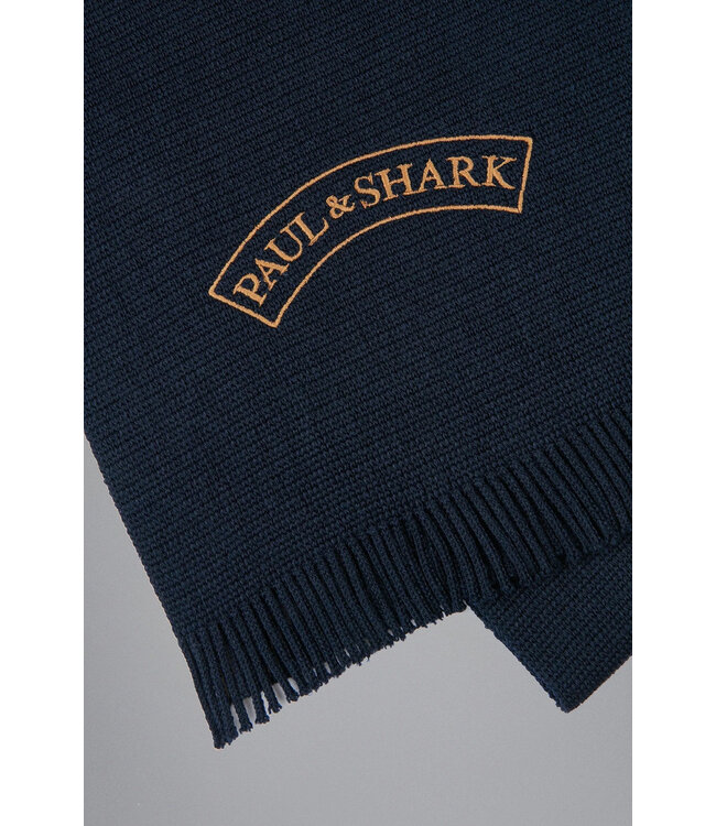 Paul & Shark Sjaal, Gebreid, Donkerblauw, Moon Logo