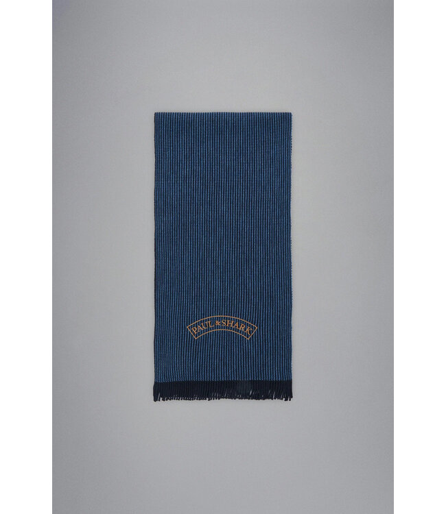 Paul & Shark Sjaal, Gebreid, RAF-blauw, Moon Logo