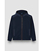Paul & Shark Vest met Capuchon en Rits, Katoen Mix, Typhoon ® RE-4X4 Stretch Details, Donkerblauw met Suede Accenten