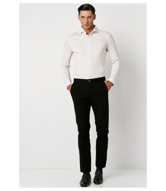 Desoto Luxury Line Overhemd, Regal Twill Design, Supima Jersey Katoen, Wit, Cutaway Kraag