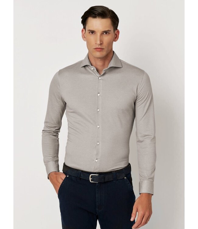 Desoto Luxury Line Overhemd, Regal Twill Design, Supima Jersey Katoen, Taupe