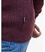 Barbour Trui, Half-Zip, Bordeaux Rood Gemeleerd, Tartan Accenten