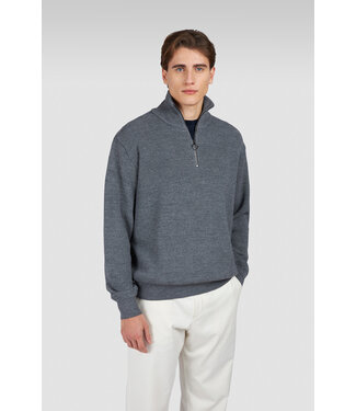 Paul & Shark Paul & Shark, Trui, Half-Zip, Tech Wol Mix, Grijs