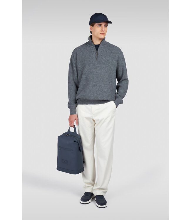 Paul & Shark Trui, Half-Zip, Tech Wol Mix, Grijs