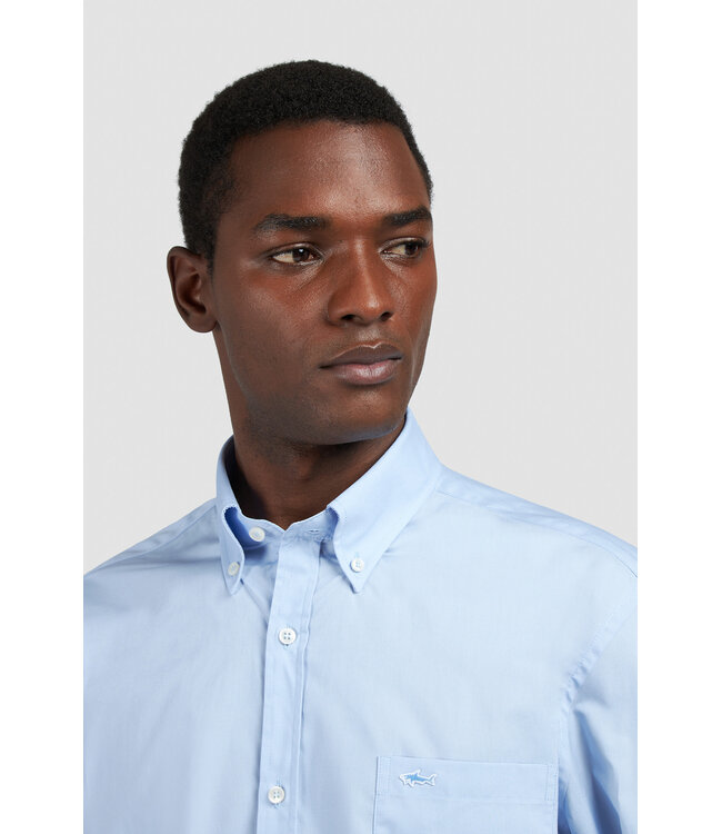 Paul & Shark Overhemd, Katoen, Lange Mouw, Lichtblauw