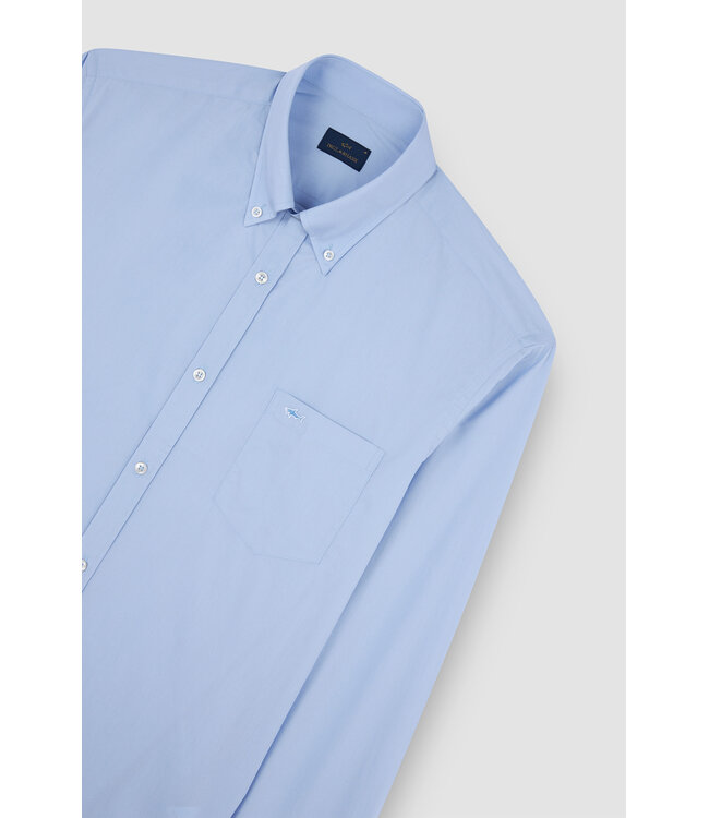 Paul & Shark Overhemd, Katoen, Lange Mouw, Lichtblauw