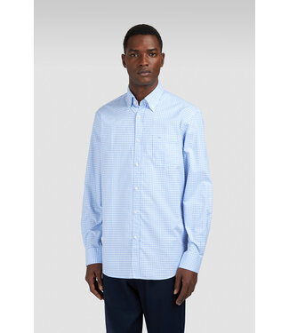 Paul & Shark Paul & Shark, Overhemd, Lange Mouw, Wit, Lichtblauw Geruit