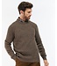 Barbour Trui, Wol, Beige, Bruin Gemeleerd, Ronde Hals
