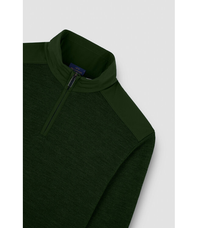 Paul & Shark Trui, Half-Zip, Typhoon RE-4x4 Stretch, Schouder Patches, Groen