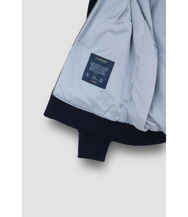 Paul & Shark Vest met Rits, Wol, Typhoon Re-4x4 Stretch Front met Suede Details, Donkerblauw