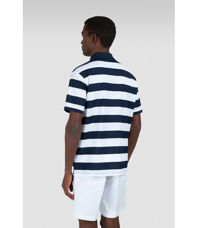 Paul & Shark Polo, Korte Mouw, Katoen, Wit, Blauw Gestreept