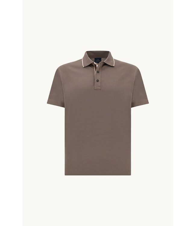 Paul & Shark Polo, Korte Mouw, Aqua Touch, Katoen, Taupe