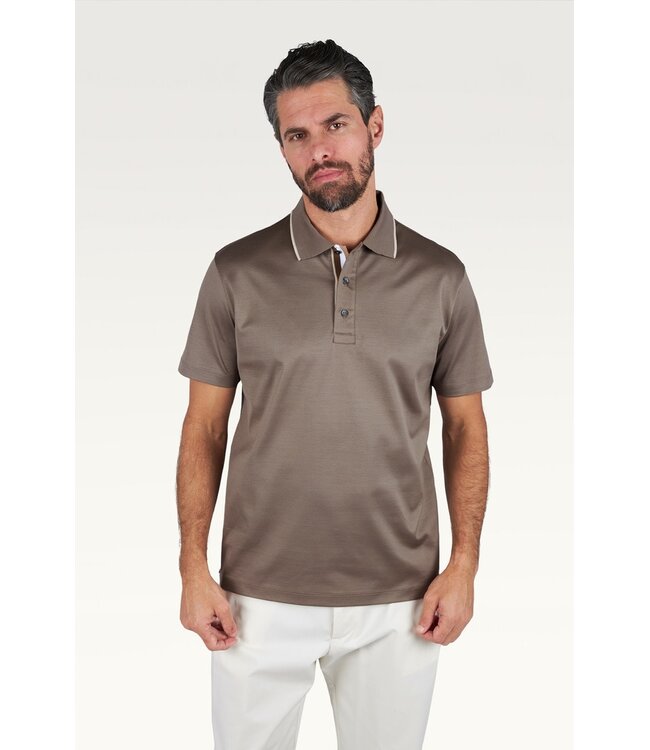 Paul & Shark Polo, Korte Mouw, Aqua Touch, Katoen, Taupe