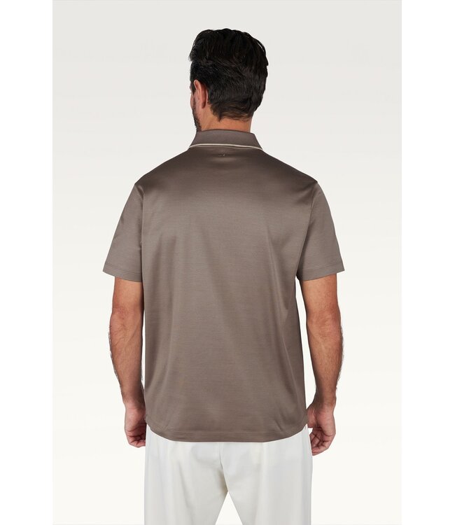 Paul & Shark Polo, Korte Mouw, Aqua Touch, Katoen, Taupe