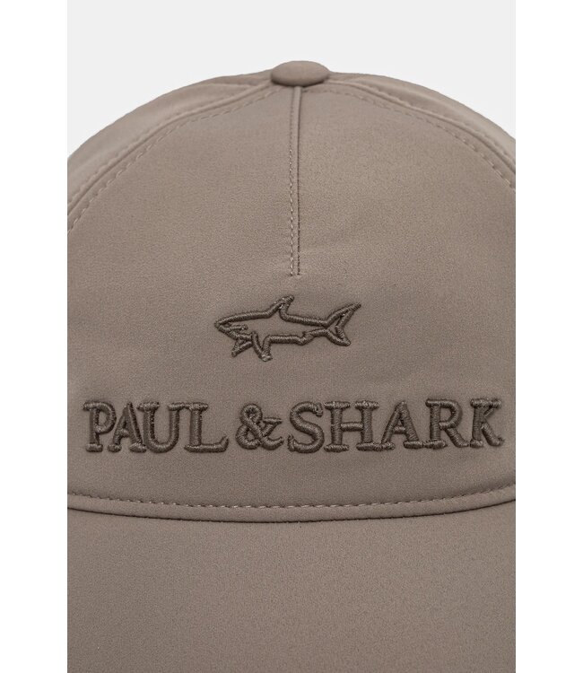 Paul & Shark Baseball Cap met 3D Logo, Beige