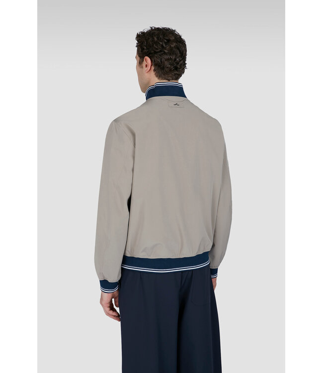 Paul & Shark Jas, Jack, Blouson Model, Taupe met Blauwe Accenten, RE 4x4 Stretch, Typhoon 20000