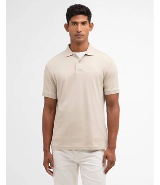 Barbour Barbour, Polo, Korte Mouw, Interlock Katoen, Beige met Tartan Lining