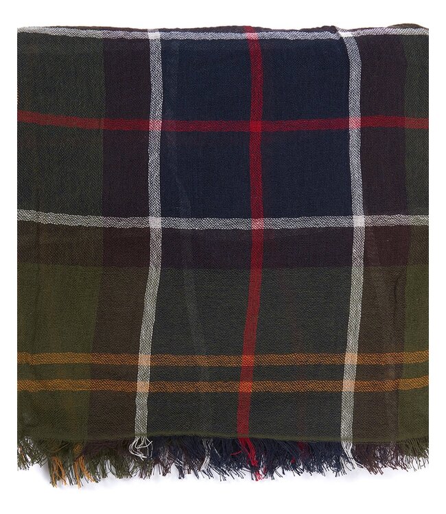 Barbour Sjaal, Linnen, Katoen Mix, Classic Tartan Ruit