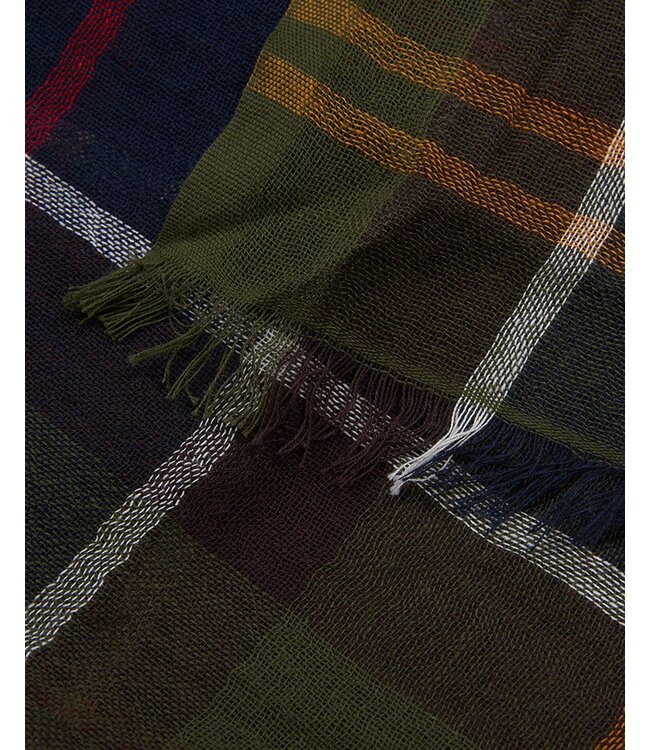 Barbour Sjaal, Linnen, Katoen Mix, Classic Tartan Ruit