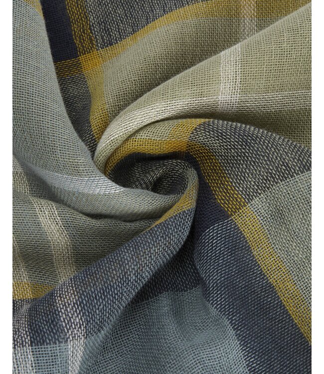 Barbour Sjaal, Linnen, Katoen Mix, Highland Loch Tartan Ruit