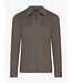 Cavallaro Napoli Overshirt met Rits, Bamboe-blend, Stretch, Dark Taupe