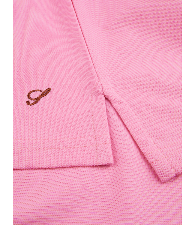 Stenstroms Polo, Korte Mouw, Pique Katoen, Roze