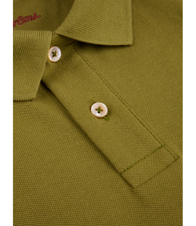 Stenstroms Polo, Korte Mouw, Pique Katoen, Groen