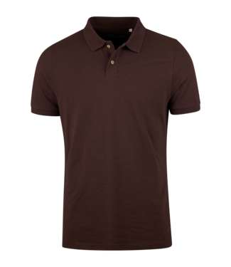 Stenstroms Stenstroms, Polo, Korte Mouw, Pique Katoen, Bruin