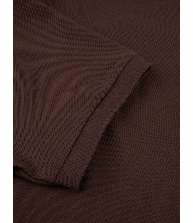 Stenstroms Polo, Korte Mouw, Pique Katoen, Bruin