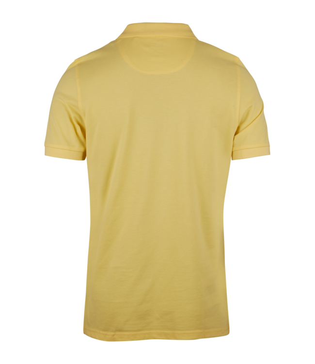 Stenstroms Polo, Korte Mouw, Pique Katoen, Geel