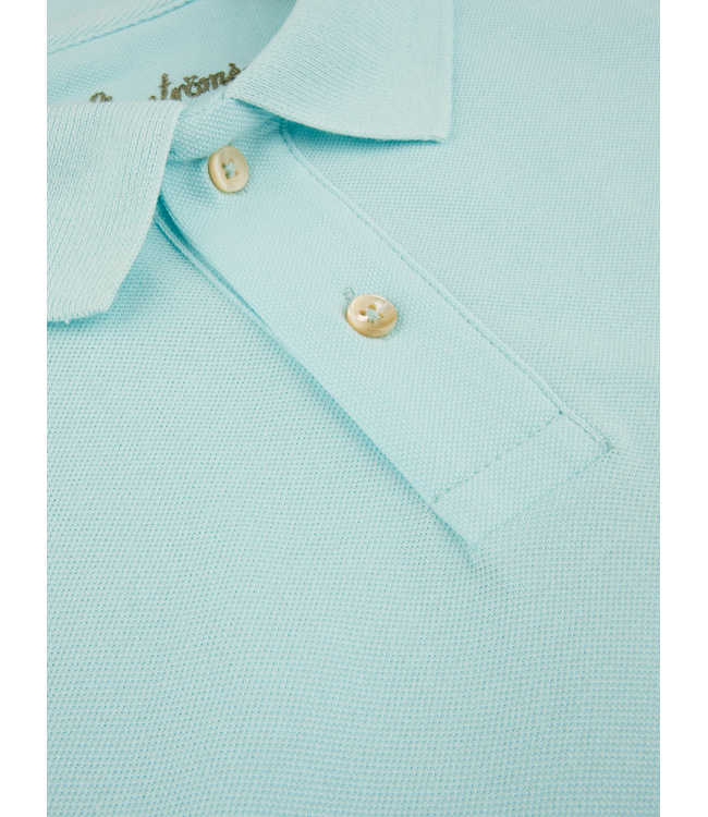 Stenstroms Polo, Korte Mouw, Pique Katoen, Mintgroen