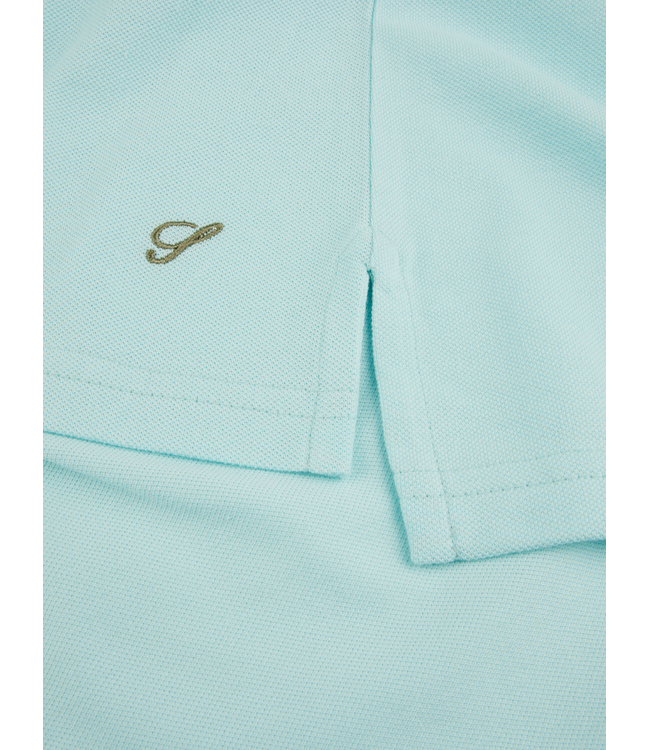 Stenstroms Polo, Korte Mouw, Pique Katoen, Mintgroen