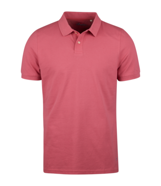 Stenstroms Stenstroms, Polo, Korte Mouw, Pique Katoen, Cerise Rood