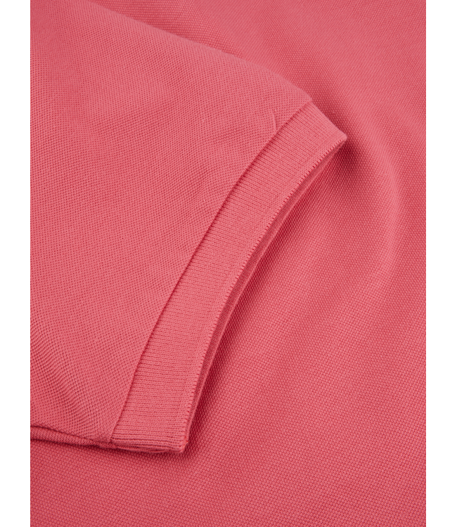 Stenstroms Polo, Korte Mouw, Pique Katoen, Cerise Rood