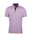 Stenstroms Polo, Korte Mouw, Katoen, Roze met Contrast Kraag
