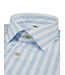 Stenstroms Casual, Overhemd, Katoen, Lange Mouw, Lichtblauw Wit, Gestreept, Fitted Body
