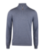 Stenstroms Half-Zip Trui, Merino Wol, Jeansblauw