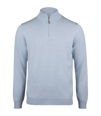 Stenstroms Stenstroms, Half-Zip Trui, Merino Wol, Lichtblauw
