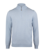 Stenstroms Half-Zip Trui, Merino Wol, Lichtblauw