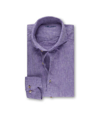 Stenstroms Stenstroms, Linnen Overhemd, Paars, Lila, New Slimline