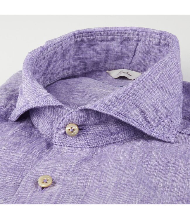 Stenstroms Linnen Overhemd, Paars, Lila, New Slimline