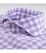 Stenstroms Overhemd, Linnen, Lange Mouw, Paars, Lila Wit Geruit, Slimline