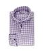 Stenstroms Overhemd, Linnen, Lange Mouw, Paars, Lila Wit Geruit, Slimline