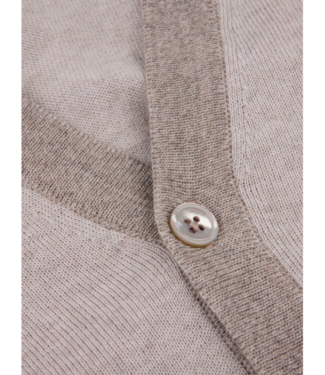 Stenstroms Vest met Knoopsluiting, Merino Wol, Beige